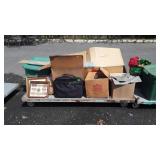 Skid lot of Christmas and pictures, laptop case,