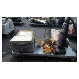 Skid of picture frames, suitcase, Kohl