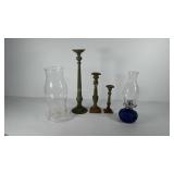 Home decor, includes glass candlestick holder