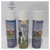 Three Cans of Livestock Fly Spray