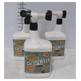 3-Containers of Gutter Wash, 56oz bottles
