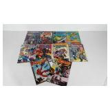 Comic books, ten Marvel titles including Marvel