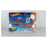 Toys, Hot Wheels zero gravity slot car track set,