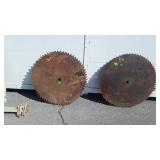 Two Saw Mill Blades, 27" dia each