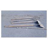 5-Long Handle Tools, pitch forks, shovels,