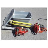 Two Homelite Chainsaws, 12&20" bars, tote