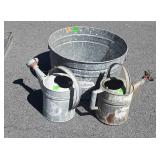 Galvanized Lot, includes 2 gallon size flower