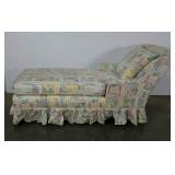 Bedroom chaise lounge in pastel colors. 66"