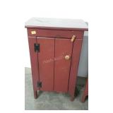 Pair of painted country cupboards.  19"×13"×31",