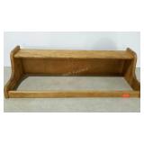 Wall shelf with towel bar. 30" wide.