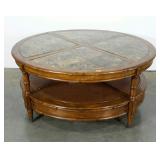 Large center room coffee table. Stone-like top