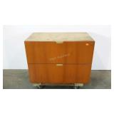 Two drawer lateral file cabinet, no key.
