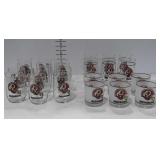 Collection 24 of Redskins Glasses, Coke 6pk