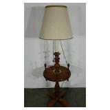 Floor lamp with table base, 60" tall