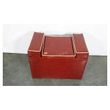 Vinyl storage seat, 16 x 25 x 20, condition as