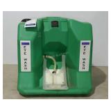 Gravity fed eyewash station missing one spray