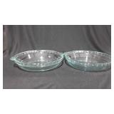 Two pyrex pie plates