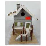 Beach house style bird house, 8"
