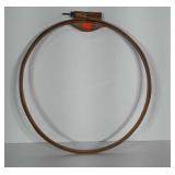 Wooden 22" round embroidery hoop.