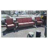 Outdoor Furniture, 3pc All weather Wicker Set,