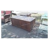 Pottery Barn Deck Box, wooden slatted made,