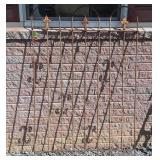 Old Cast Iron Fence Railing Section, 35x57" high