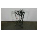 Wrought iron plant stand, 25", shows rust