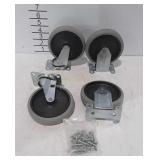 Set of four 5" Caster Wheels with bag of screws,
