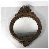 Bulls Eye wood frame mirror, 22x31, seller code N3