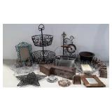 Home decor / metalworks group. Tiered basket,