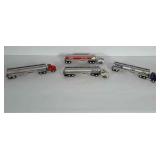 4 Gasoline advertising toy trucks, all measure
