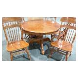 Dining set, 5 chairs, 48" diameter table with 24"