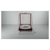 Limoges plate with box, twelve forks and server,