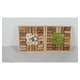Two wine cork trivets, both are 8" x 8"
