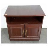 TV stand, on wheels, 19 x 30 x 28, needs some