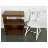 Laminate cart and painted chair