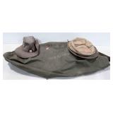 Mixed lot: military duffle bag, bee keeper hat