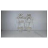 Pair of wall mounted metalworks plate displays