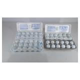Group of used golf balls, 12 Vice, 12 Titleist