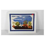 US Agriculture department poster, framed and
