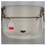 White Kate Spade handbag. Measures 11" across.