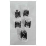 5 pairs of cabinet door hinges, all black, all