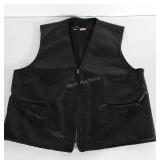 Leather Size 46 Harley Davidson vest with zipper.