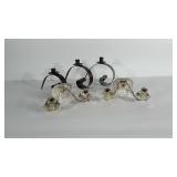 Candle holders, table top and sconce style.