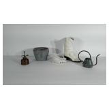 Planters (boot, sea shell & blue floral), small