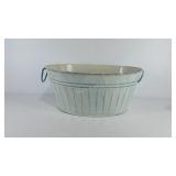 Patriotic metal wash tub, 20" × 14" × 9"