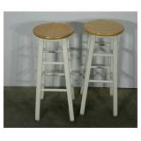 Two stools, 30" to seat, SELLER CODE LW