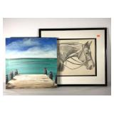 Original art by Deborah Cadenas, horse sketch