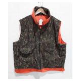 Camo and orange best, size 2XL