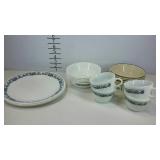 Mixed Corelle dinnerware by Corning, 3 plates and